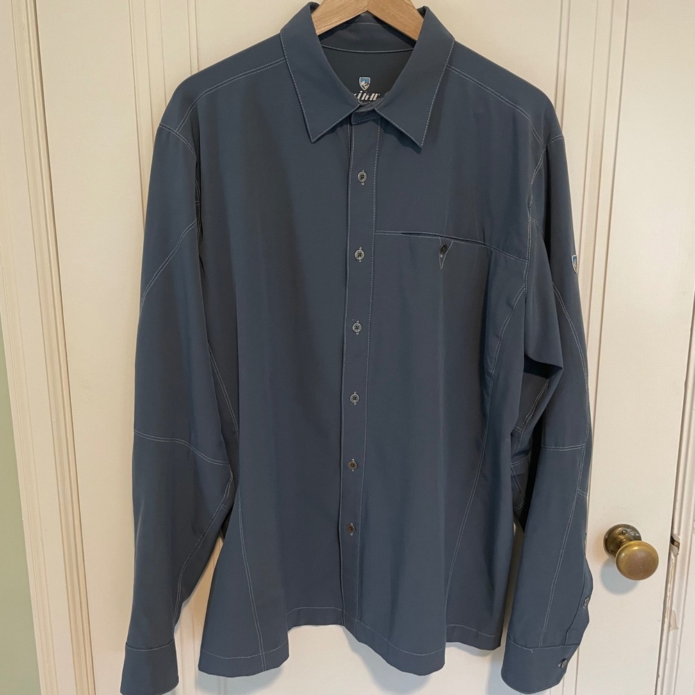 Kuhl Renegade Long Sleeve Button Down Shirt Tufflex Size Large